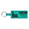 Promotional Rectangle Flexible Key Tag Translucent Aqua Blue 516