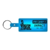 Promotional Rectangle Flexible Key Tag Translucent Blue 516