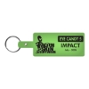 Promotional Rectangle Flexible Key Tag Translucent Lime Green 516