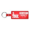 Promotional Rectangle Flexible Key Tag Translucent Red 516