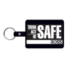 Promotional Large Rectangle Flexible Key Tag Black 528