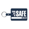 Promotional Large Rectangle Flexible Key Tag Dark Blue 528