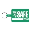 Promotional Large Rectangle Flexible Key Tag Dark Green 528