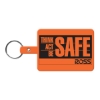 Promotional Large Rectangle Flexible Key Tag Orange 528