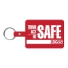 Promotional Large Rectangle Flexible Key Tag Red 528