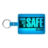 Promotional Large Rectangle Flexible Key Tag Translucent Blue 528