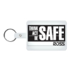 Promotional Large Rectangle Flexible Key Tag Translucent Frost White 528