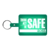 Promotional Large Rectangle Flexible Key Tag Translucent Green 528