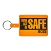 Promotional Large Rectangle Flexible Key Tag Translucent Orange 528