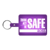 Promotional Large Rectangle Flexible Key Tag Translucent Purple 528