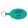Promotional Large Oval Flexible Key Tag Translucent Aqua Blue 533