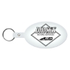 Promotional Large Oval Flexible Key Tag Translucent Frost White 533