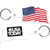 Custom US Flag Flexible Key Tag with Logo 563