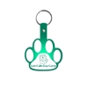 Promotional Paw Flexible Key Tag Translucent Green 568