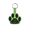 Promotional Paw Flexible Key Tag Translucent Lime Green 568