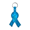 Promotional Awareness Ribbon Flexible Key Tag Translucent Blue 570
