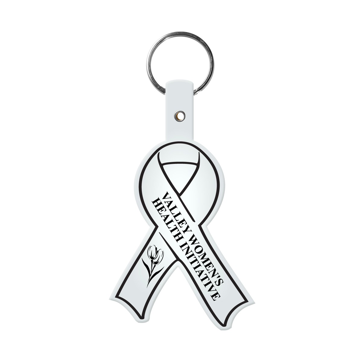 Awareness Ribbon Logo-Printed Key Tag | Save Your Ink