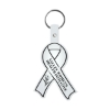 Promotional Awareness Ribbon Flexible Key Tag Translucent Frost White 570