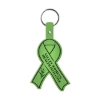 Promotional Awareness Ribbon Flexible Key Tag Translucent Lime Green 570
