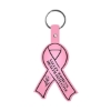 Promotional Awareness Ribbon Flexible Key Tag Translucent Pink 570