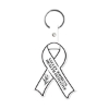 Promotional Awareness Ribbon Flexible Key Tag White 570