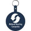 Promotional Large Circle Flexible Key Tag Dark Blue 575