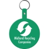 Promotional Large Circle Flexible Key Tag Dark Green 575
