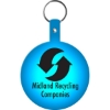 Promotional Large Circle Flexible Key Tag Translucent Blue 575