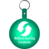 Promotional Large Circle Flexible Key Tag Translucent Green 575