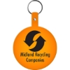 Promotional Large Circle Flexible Key Tag Translucent Orange 575