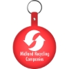 Promotional Large Circle Flexible Key Tag Translucent Red 575