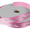 Promotional 1 Badge Satin Ribbon - 100yd Roll - Foil Print Brite Pink FP50BAR0110