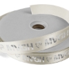 Promotional 1 Badge Satin Ribbon - 25yd Roll - Foil Print Eggshell Beige FP50BAR0125