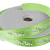 Promotional 1 Badge Satin Ribbon - 25yd Roll - Foil Print Lime Green FP50BAR0125