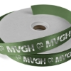Promotional 1 Badge Satin Ribbon - 50yd Roll - Foil Print Lime Green FP50BAR0150