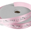Promotional 1 Badge Satin Ribbon - 50yd Roll - Foil Print Pink FP50BAR0150