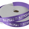 Promotional 1 Badge Satin Ribbon - 50yd Roll - Foil Print Purple FP50BAR0150