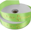 Promotional 1 1/2 Badge Satin Ribbon - 100yd Roll - Foil Print Lime Green FP50BAR1510