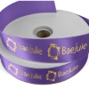 Promotional 1 1/2 Badge Satin Ribbon - 25yd Roll - Foil Print Purple FP50BAR1525