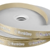Promotional 5/8 Badge Satin Ribbon - 25yd Roll - Foil Print Gold FP50BAR5825