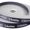 Promotional 5/8 Badge Satin Ribbon - 25yd Roll - Foil Print Navy Blue FP50BAR5825