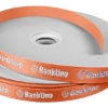 Promotional 5/8 Badge Satin Ribbon - 25yd Roll - Foil Print Orange FP50BAR5825