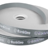Promotional 5/8 Badge Satin Ribbon - 25yd Roll - Foil Print Silver FP50BAR5825
