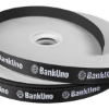 Promotional 5/8 Badge Satin Ribbon - 50yd Roll - Foil Print Black FP50BAR5850