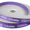 Promotional 5/8 Badge Satin Ribbon - 50yd Roll - Foil Print Purple FP50BAR5850