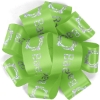 Promotional 1 1/2 Badge Satin Bow - Foil Print Lime Green FP50BOW1506