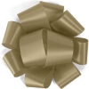 Promotional 1 1/2 Badge Satin Bow - Foil Print Gold FP50BOW1506
