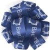 Promotional 1 1/2 Badge Satin Bow - Foil Print Royal Blue FP50BOW1506