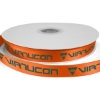 Promotional 5/8 Bridal Satin Ribbon - 25yd Roll - Foil Print Orange FP50BRR5825