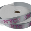 Promotional 1 Badge Satin Ribbon - 50yd Roll - Sparkle Silver SP50BAR0150